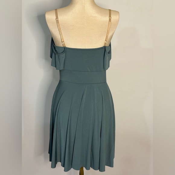Weissman Contemporary Dance Costume Dress Teal w Buttons - Picture 7 of 11